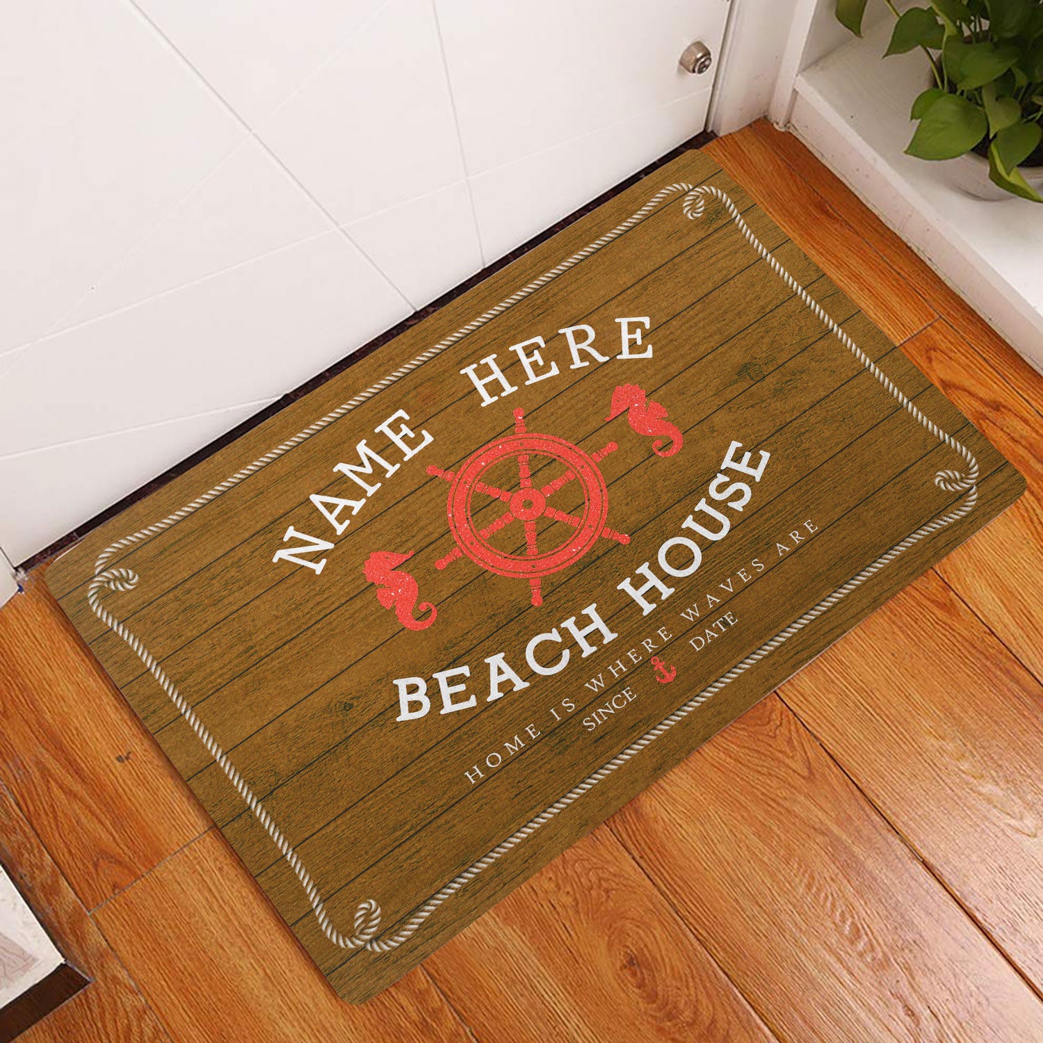 Ohaprints-Doormat-Outdoor-Indoor-Wooden-Beach-House-Seahorse-Custom-Personalized-Name-Number-Rubber-Door-Mat-203-