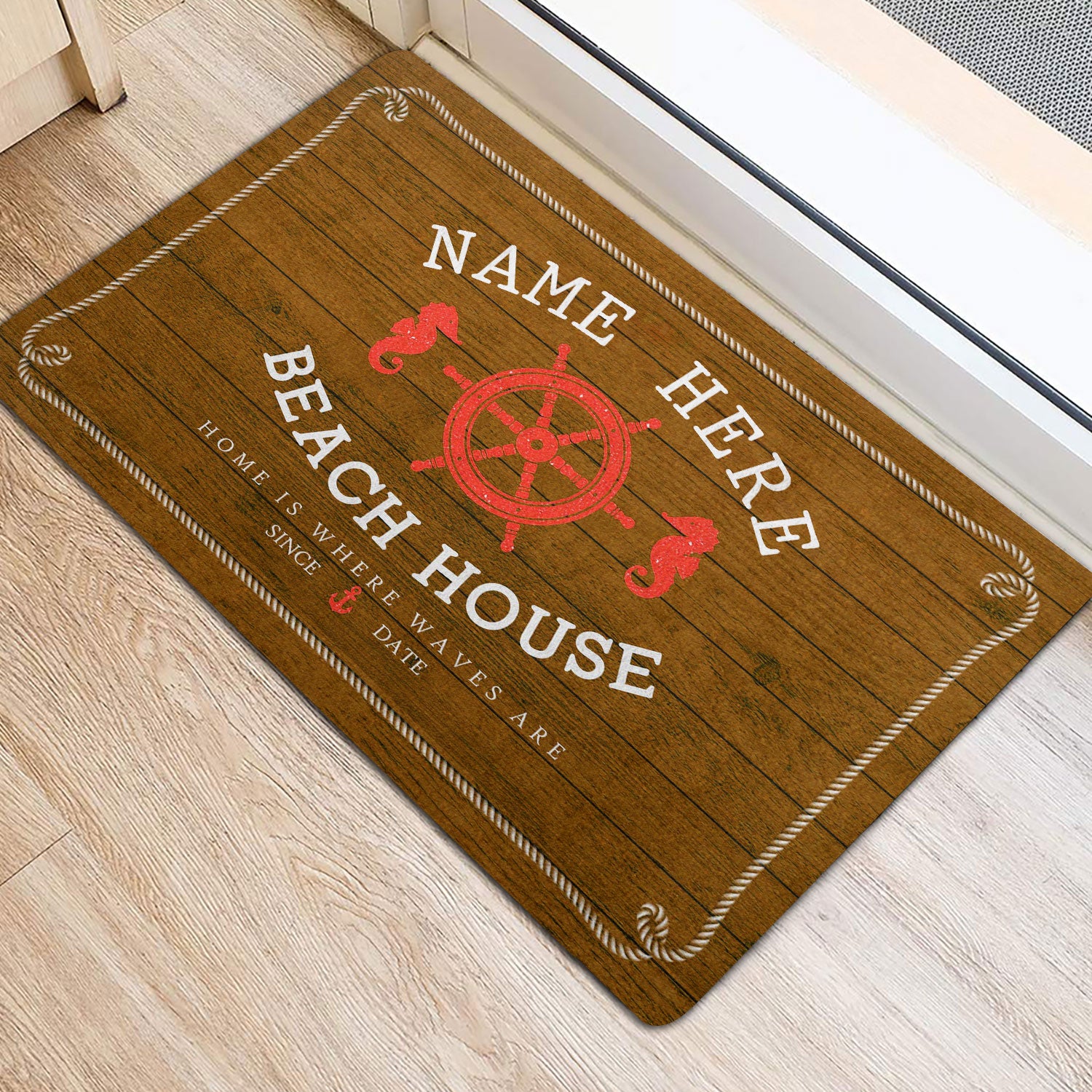 Custom Personalized Beach Door Mat