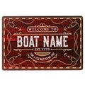 Ohaprints-Doormat-Outdoor-Indoor-Welcome-To-Red-Boat-House-Custom-Personalized-Name-Number-Rubber-Door-Mat-206-18'' x 30''