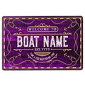 Ohaprints-Doormat-Outdoor-Indoor-Welcome-To-Purple-Boat-House-Custom-Personalized-Name-Number-Rubber-Door-Mat-207-18'' x 30''