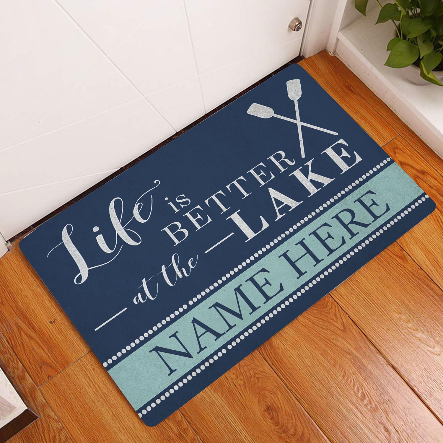 Ohaprints-Doormat-Outdoor-Indoor-Navy-Lake-House-Life-Custom-Personalized-Name-Rubber-Door-Mat-209-