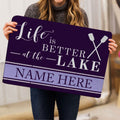 Ohaprints-Doormat-Outdoor-Indoor-Purple-Lake-House-Life-Custom-Personalized-Name-Rubber-Door-Mat-211-