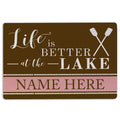 Ohaprints-Doormat-Outdoor-Indoor-Brown-Lake-House-Life-Custom-Personalized-Name-Rubber-Door-Mat-213-18'' x 30''