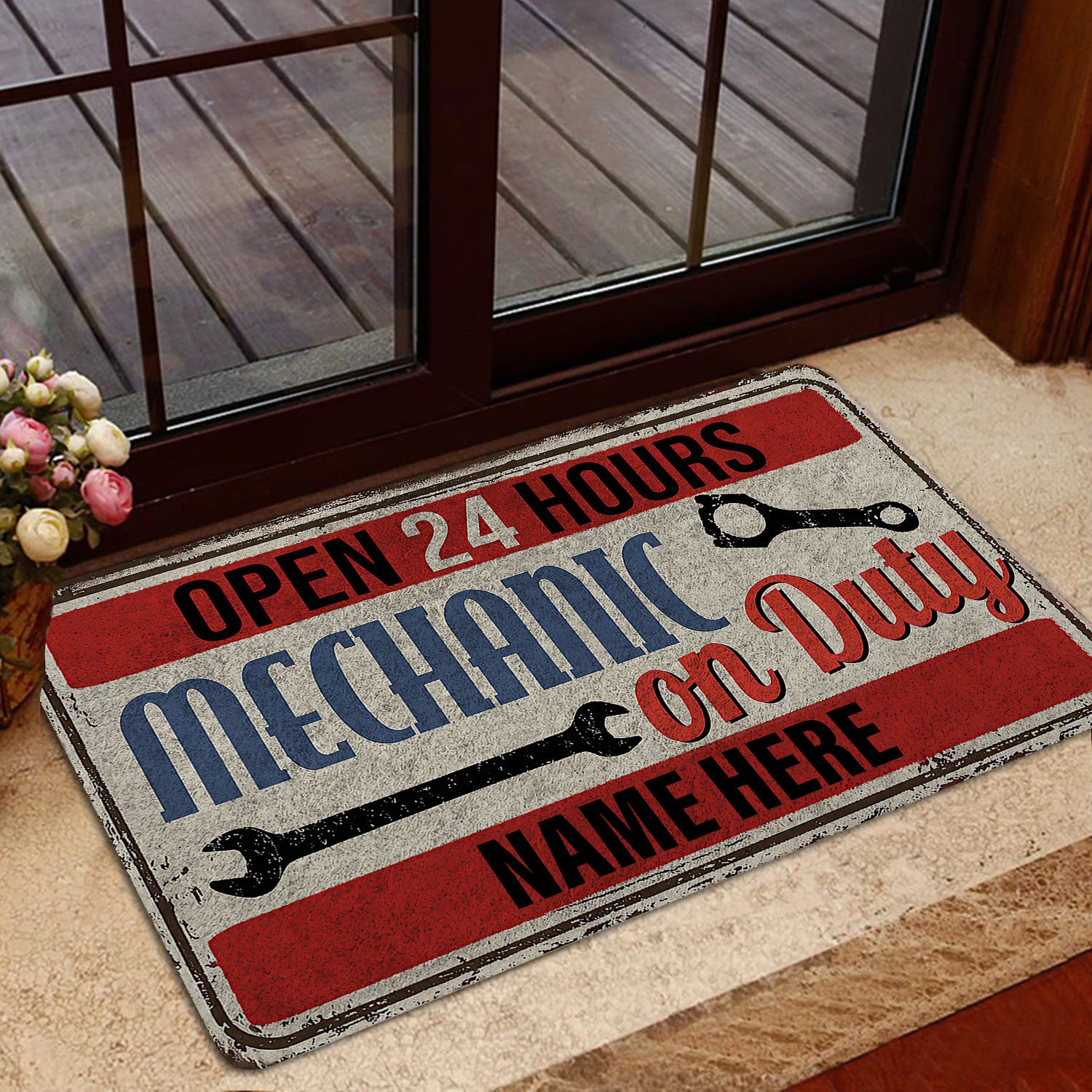 Ohaprints-Doormat-Outdoor-Indoor-Mechanic-On-Duty-Custom-Personalized-Name-Rubber-Door-Mat-491-