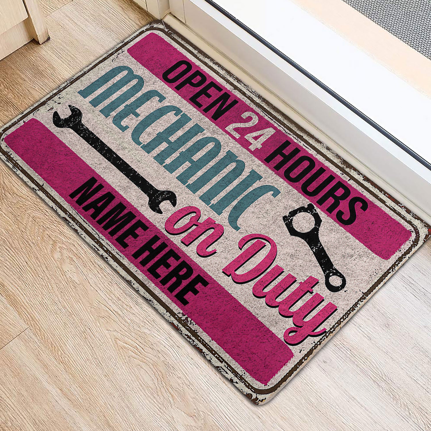 Ohaprints-Doormat-Outdoor-Indoor-Open-24-Hours-Mechanic-Custom-Personalized-Name-Rubber-Door-Mat-492-