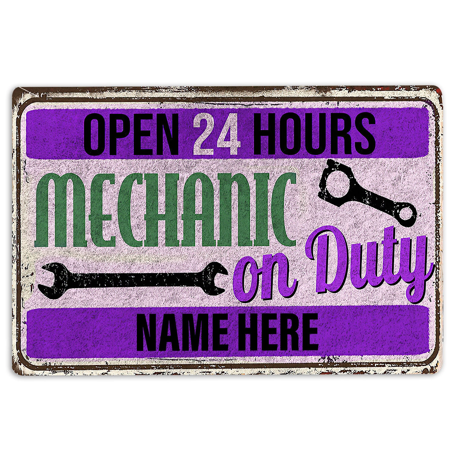 Ohaprints-Doormat-Outdoor-Indoor-Mechanic-Garage-On-Duty-Custom-Personalized-Name-Rubber-Door-Mat-493-18'' x 30''