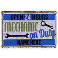 Ohaprints-Doormat-Outdoor-Indoor-Mechanic-Garage-24-Hours-Custom-Personalized-Name-Rubber-Door-Mat-494-18'' x 30''