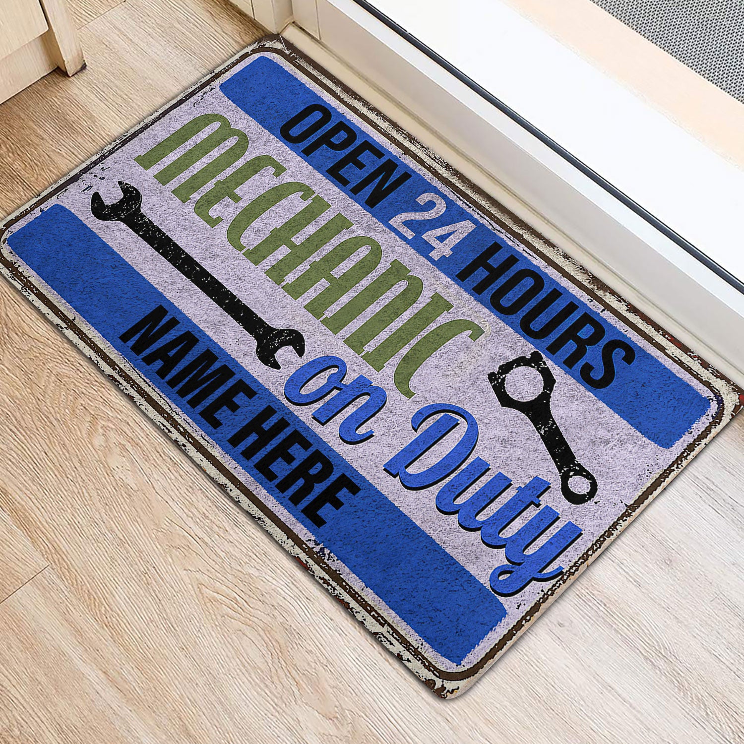 Ohaprints-Doormat-Outdoor-Indoor-Mechanic-Garage-24-Hours-Custom-Personalized-Name-Rubber-Door-Mat-494-