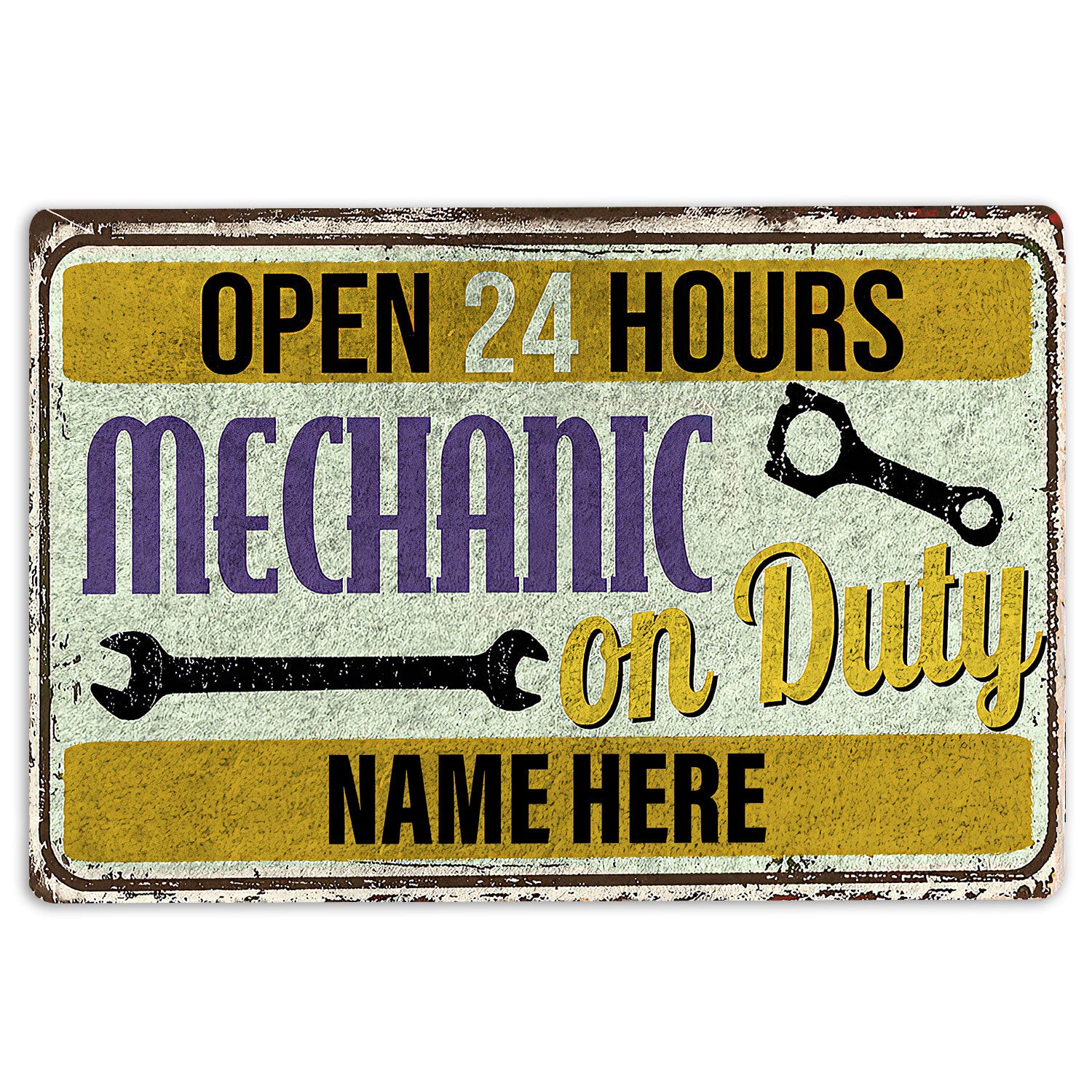 Ohaprints-Doormat-Outdoor-Indoor-Mechanic-Garage-Open-24-Hours-Custom-Personalized-Name-Rubber-Door-Mat-495-18'' x 30''