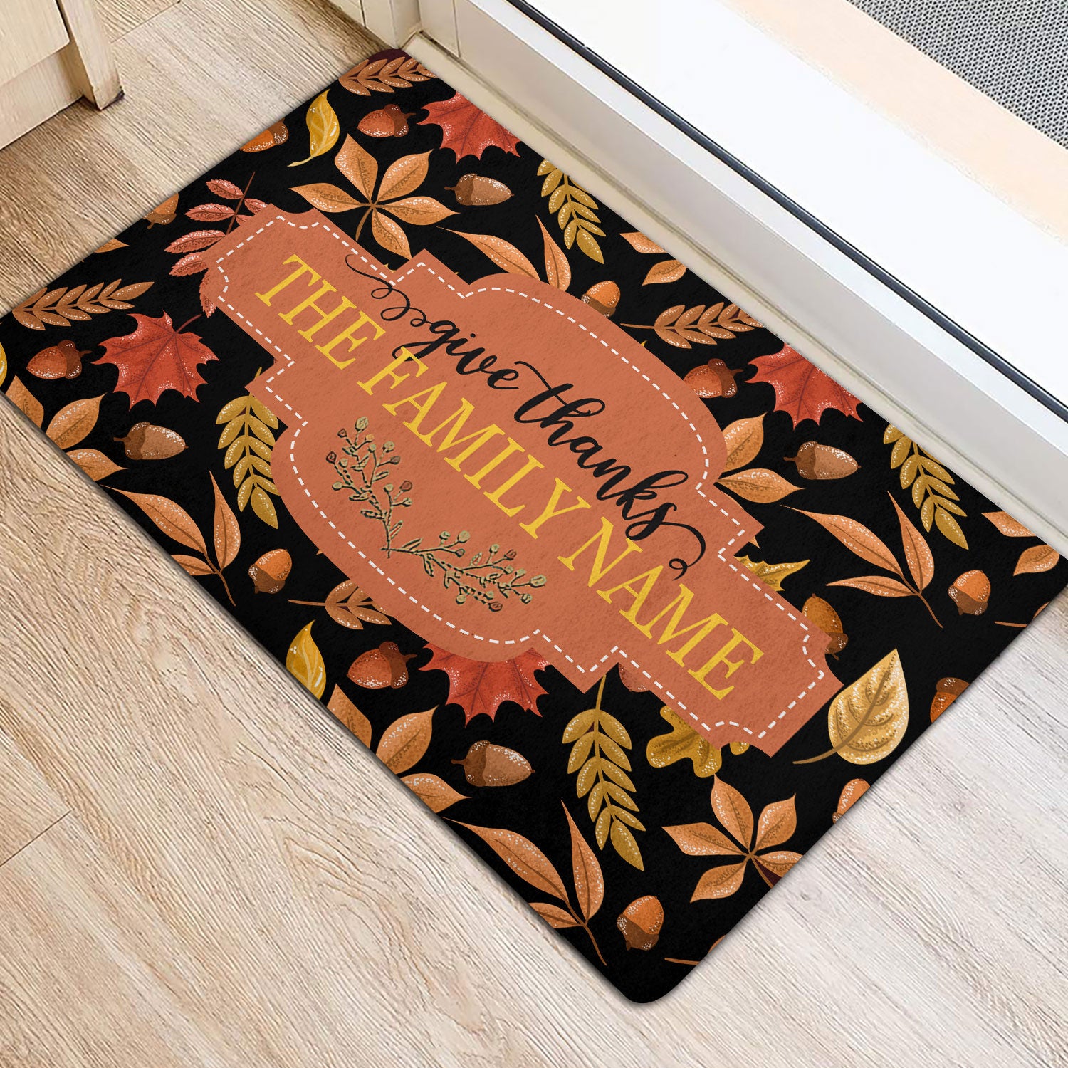 Ohaprints-Doormat-Outdoor-Indoor-Giving-Thanks-Family-Aumtumn-Leaves-Custom-Personalized-Name-Rubber-Door-Mat-497-