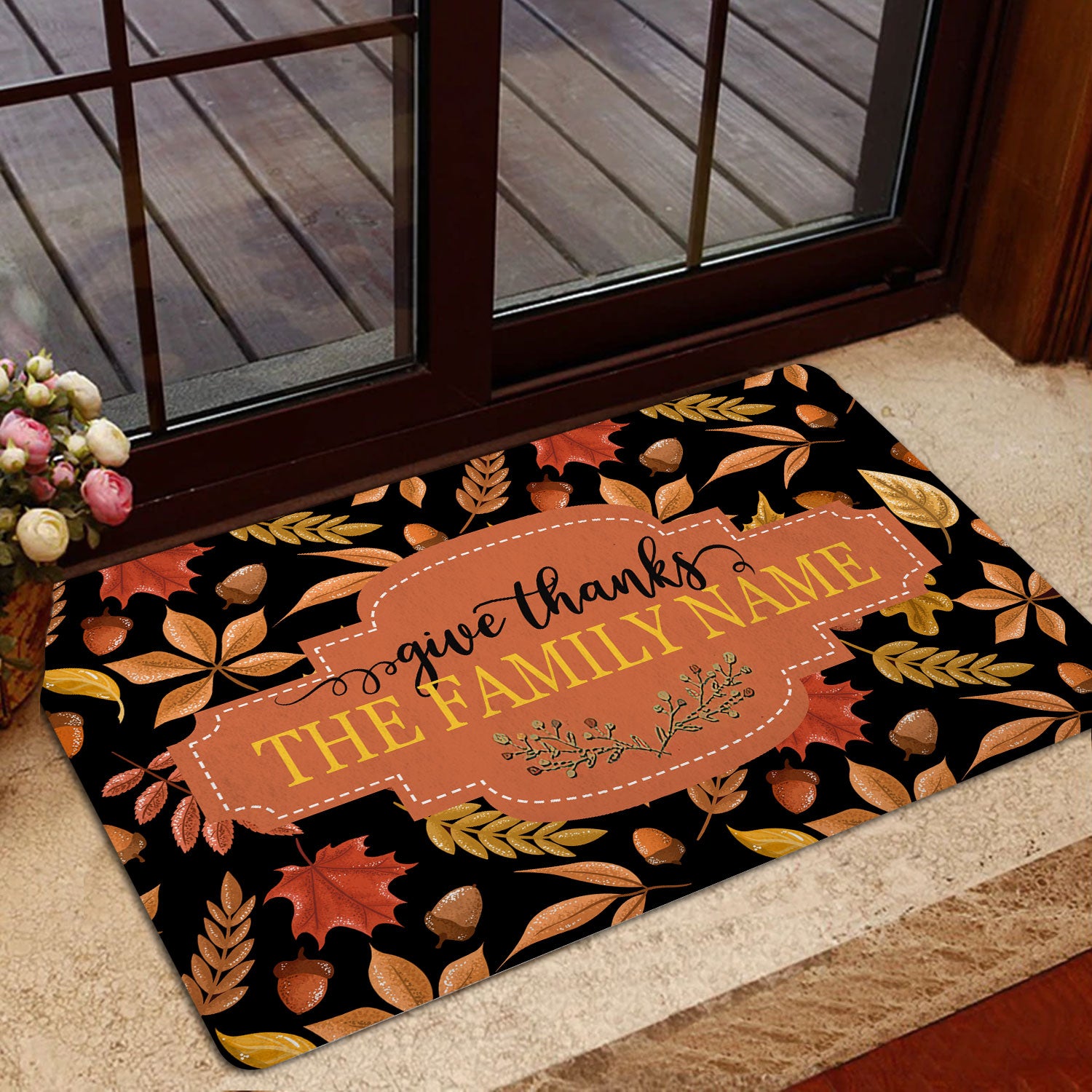 Ohaprints-Doormat-Outdoor-Indoor-Giving-Thanks-Family-Aumtumn-Leaves-Custom-Personalized-Name-Rubber-Door-Mat-497-