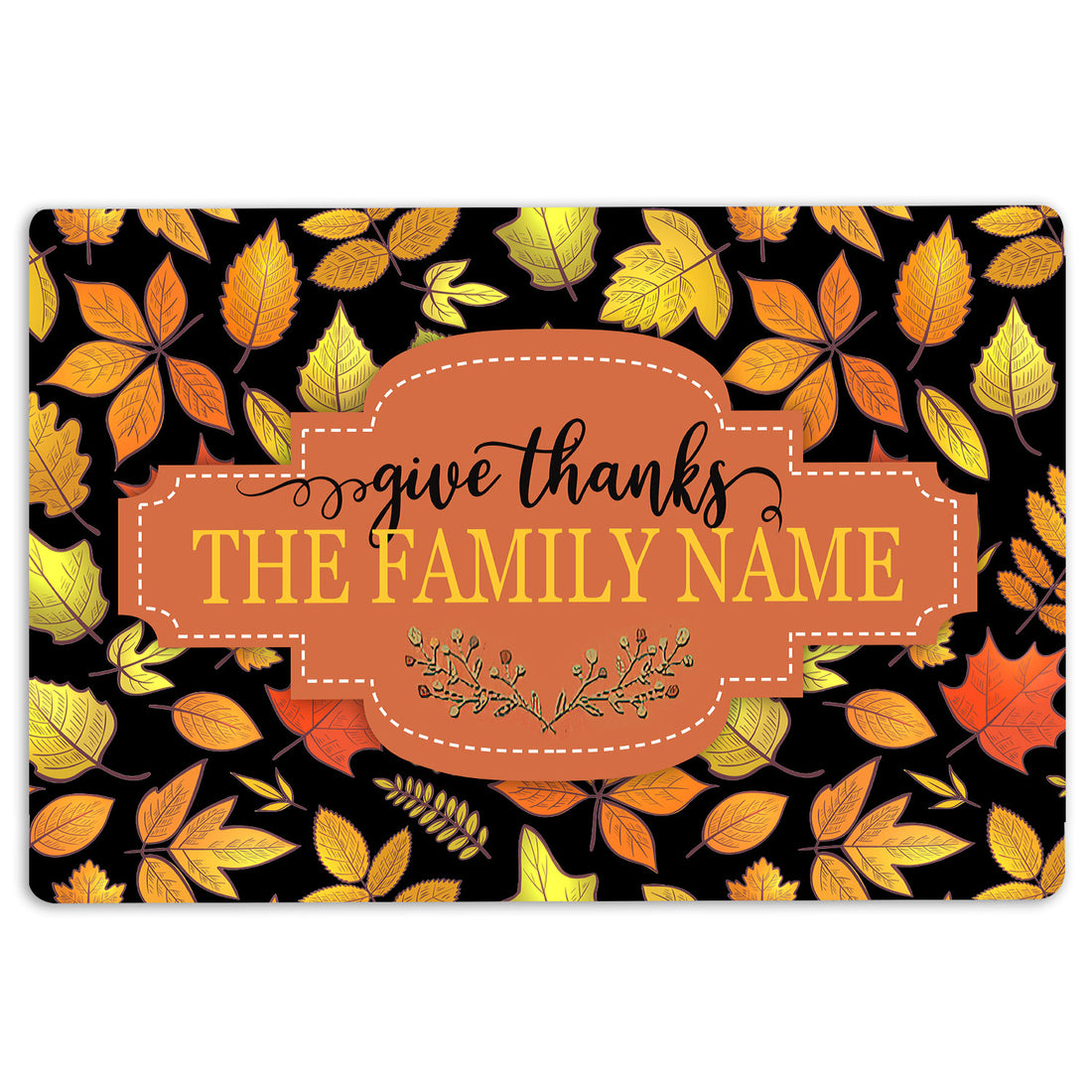 Ohaprints-Doormat-Outdoor-Indoor-Family-Thanksgiving-Autumn-Leaves-Custom-Personalized-Name-Rubber-Door-Mat-499-18'' x 30''