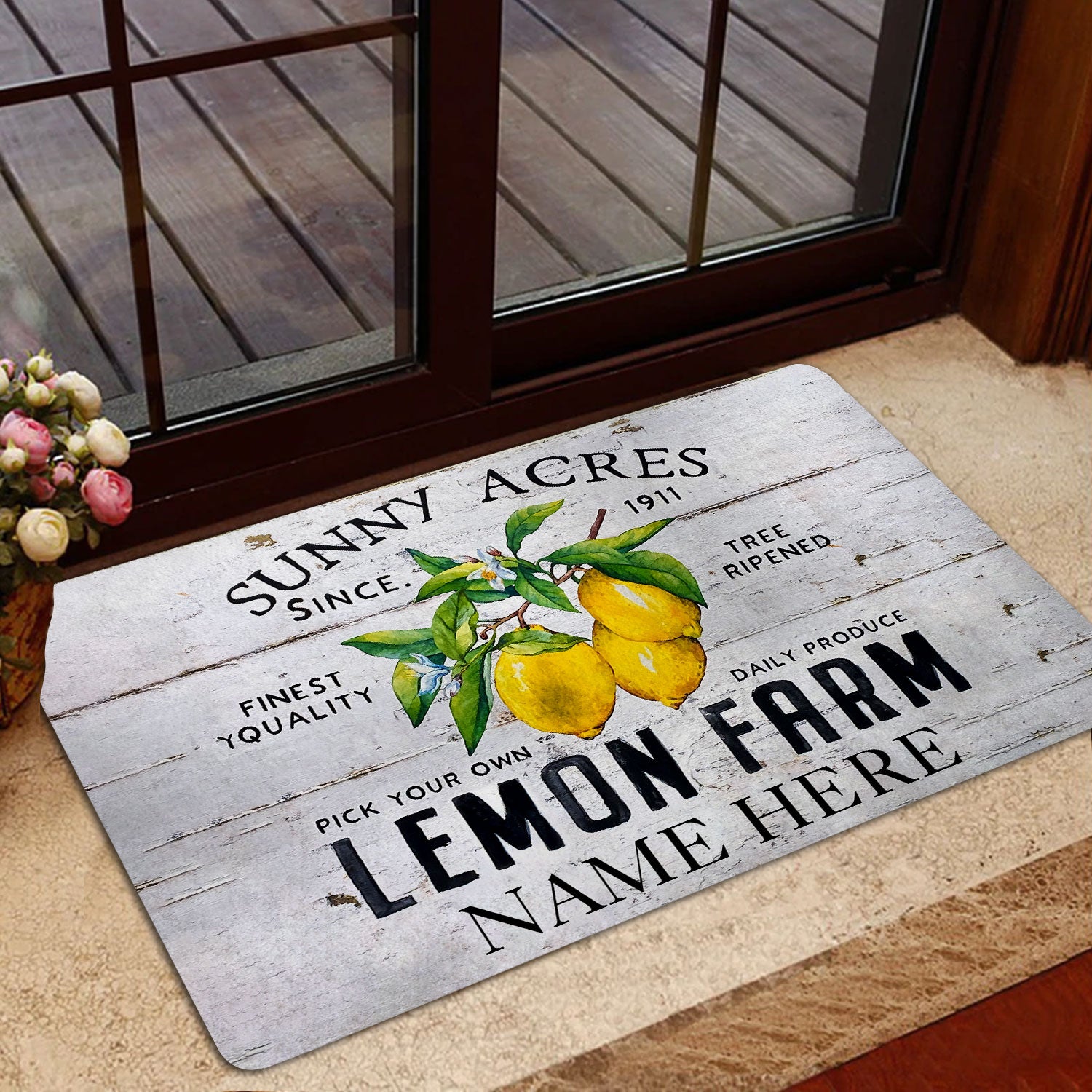 Ohaprints-Doormat-Outdoor-Indoor-Welcome-To-Our-Lemon-Farm-Custom-Personalized-Name-Rubber-Door-Mat-501-