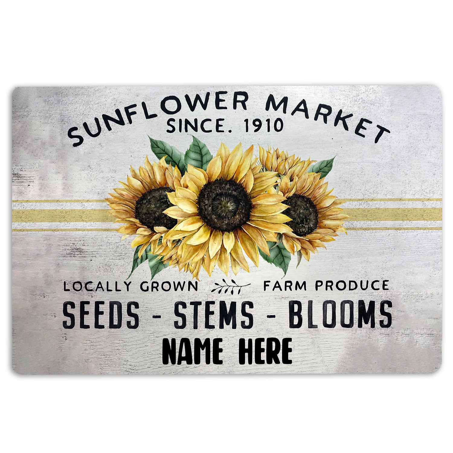 Ohaprints-Doormat-Outdoor-Indoor-Welcome-To-Our-Sunflower-Market-Custom-Personalized-Name-Rubber-Door-Mat-502-18'' x 30''