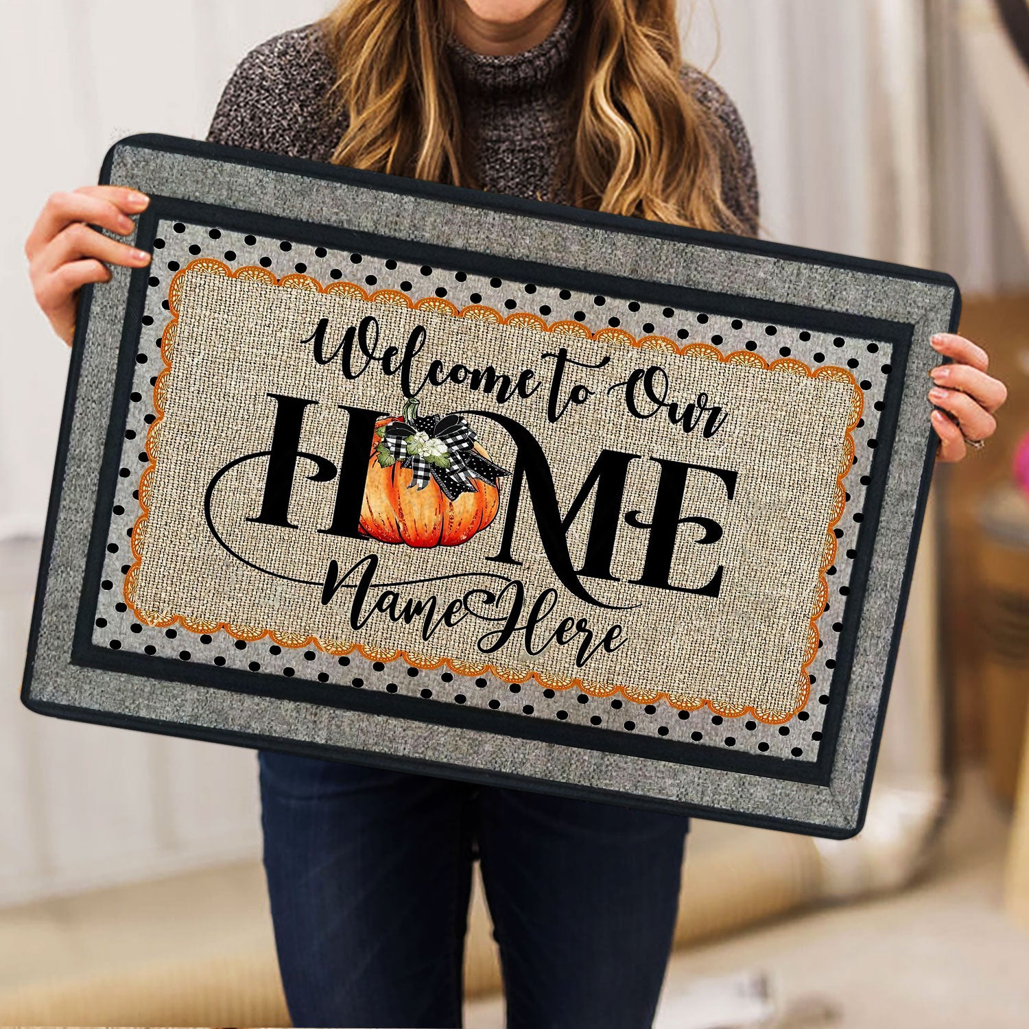 Ohaprints-Doormat-Outdoor-Indoor-Pumpkin-Welcome-To-My-Home-Custom-Personalized-Name-Rubber-Door-Mat-504-