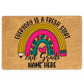 Ohaprints-Doormat-Outdoor-Indoor-2Nd-Grade-Everyday-Is-A-Fresh-Start-Custom-Personalized-Name-Rubber-Door-Mat-510-18'' x 30''