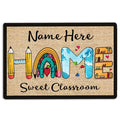 Ohaprints-Doormat-Outdoor-Indoor-Home-Sweet-Classroom-Best-Teacher-Custom-Personalized-Name-Rubber-Door-Mat-514-18'' x 30''