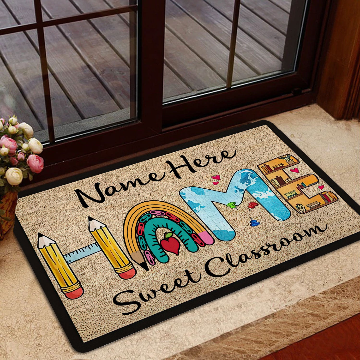 Ohaprints-Doormat-Outdoor-Indoor-Home-Sweet-Classroom-Best-Teacher-Custom-Personalized-Name-Rubber-Door-Mat-514-