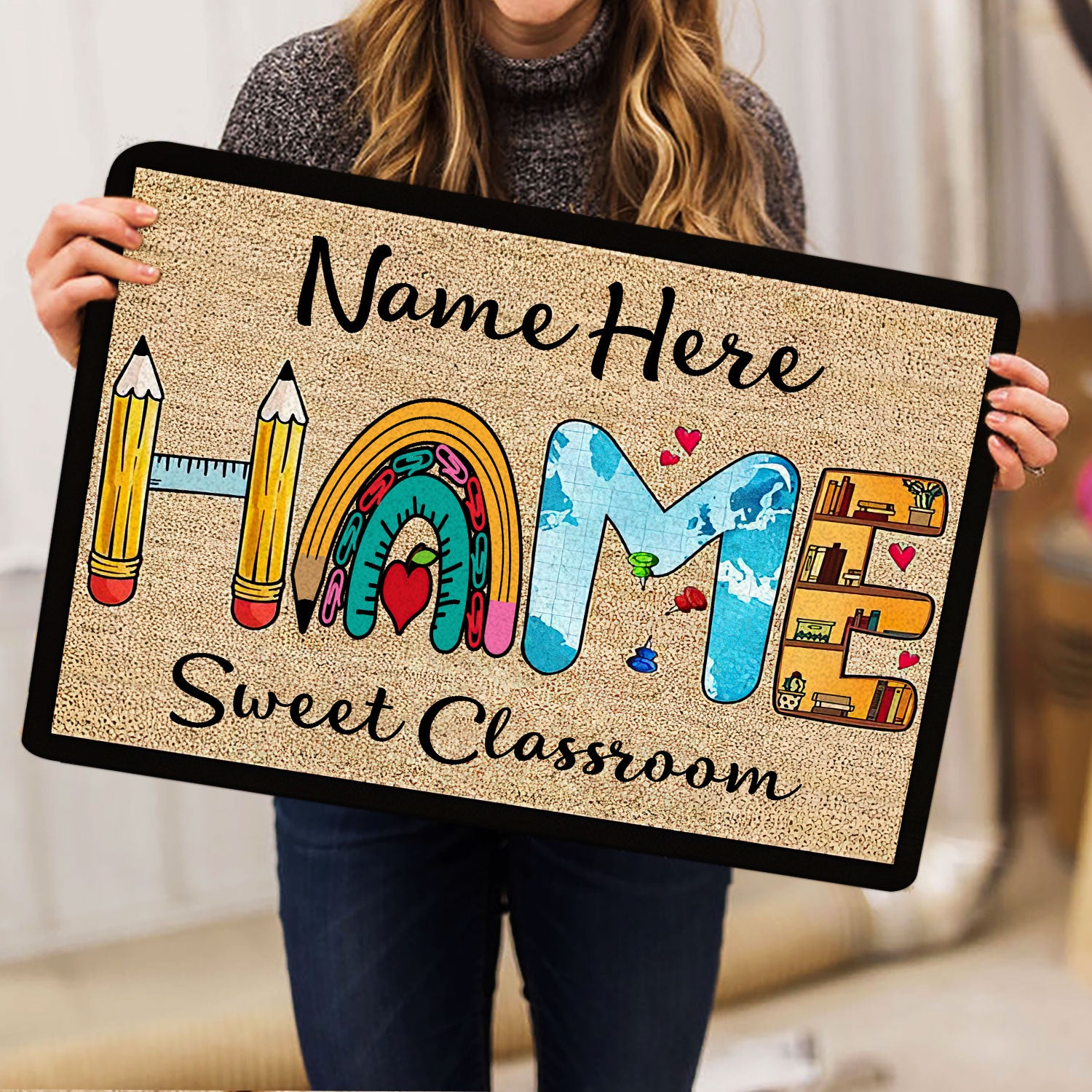 Ohaprints-Doormat-Outdoor-Indoor-Home-Sweet-Classroom-Best-Teacher-Custom-Personalized-Name-Rubber-Door-Mat-514-