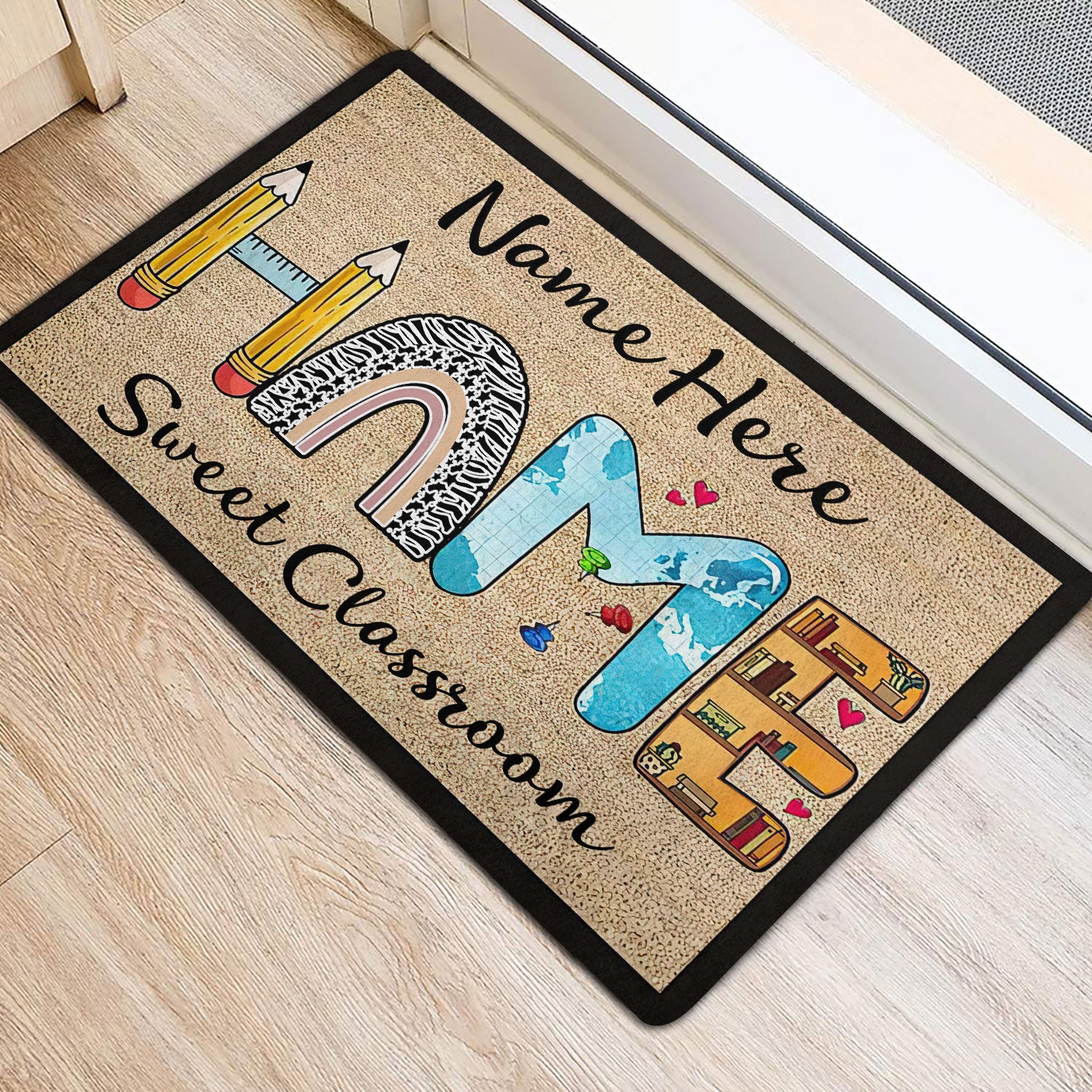 Ohaprints-Doormat-Outdoor-Indoor-Home-Sweet-Classroom-Teacher-Life-Custom-Personalized-Name-Rubber-Door-Mat-518-