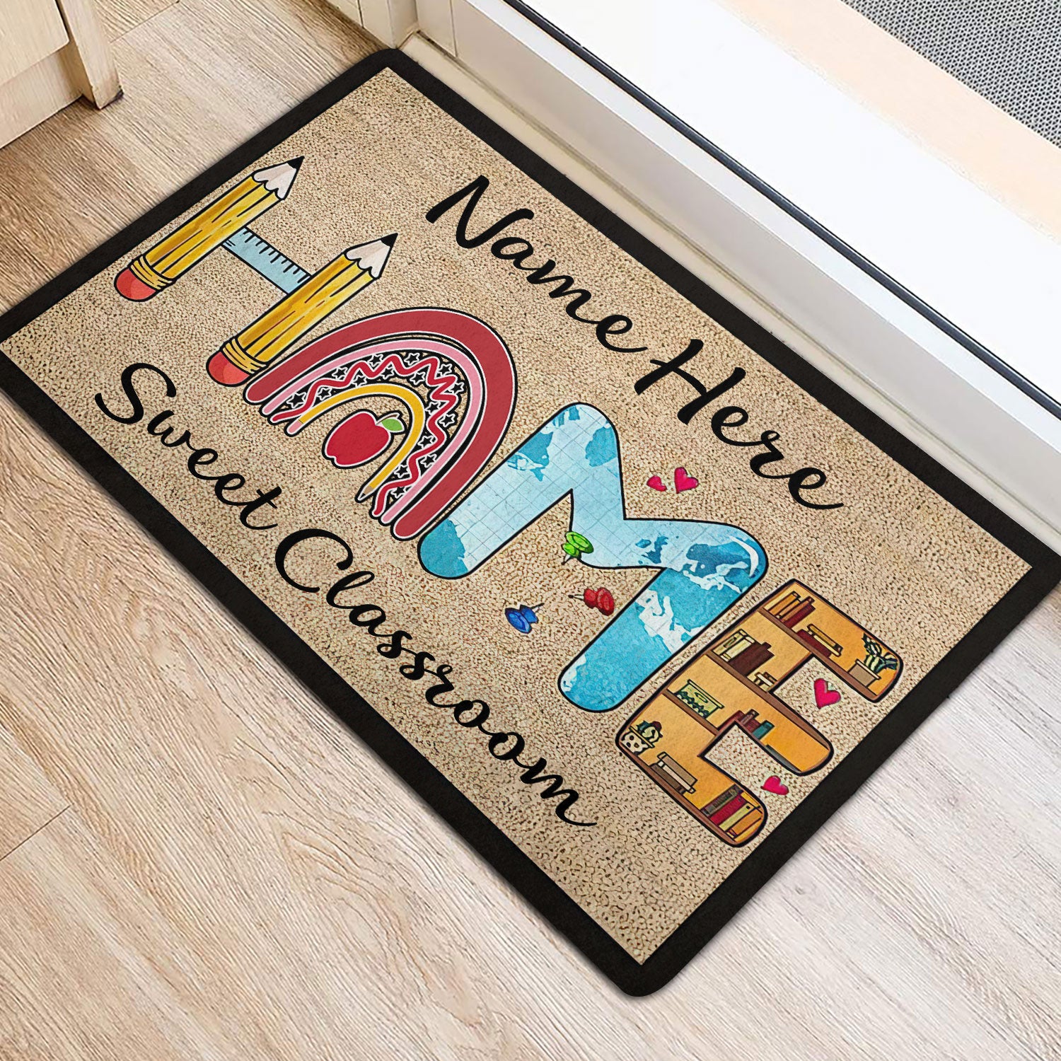 Ohaprints-Doormat-Outdoor-Indoor-Home-Sweet-Classroom-Apple-Rainbow-Custom-Personalized-Name-Rubber-Door-Mat-519-