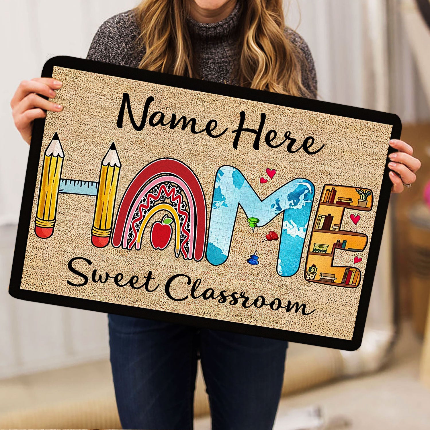 Ohaprints-Doormat-Outdoor-Indoor-Home-Sweet-Classroom-Apple-Rainbow-Custom-Personalized-Name-Rubber-Door-Mat-519-