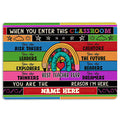 Ohaprints-Doormat-Outdoor-Indoor-Welcome-To-Classroom-Best-Teacher-Custom-Personalized-Name-Rubber-Door-Mat-523-18'' x 30''