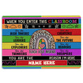 Ohaprints-Doormat-Outdoor-Indoor-Welcome-To-Classroom-Love-Rainbow-Custom-Personalized-Name-Rubber-Door-Mat-524-18'' x 30''