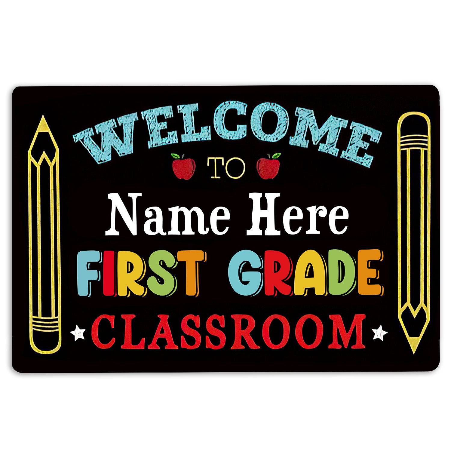 Ohaprints-Doormat-Outdoor-Indoor-Welcome-To-1St-Grade-Classroom-Custom-Personalized-Name-Rubber-Door-Mat-528-18'' x 30''