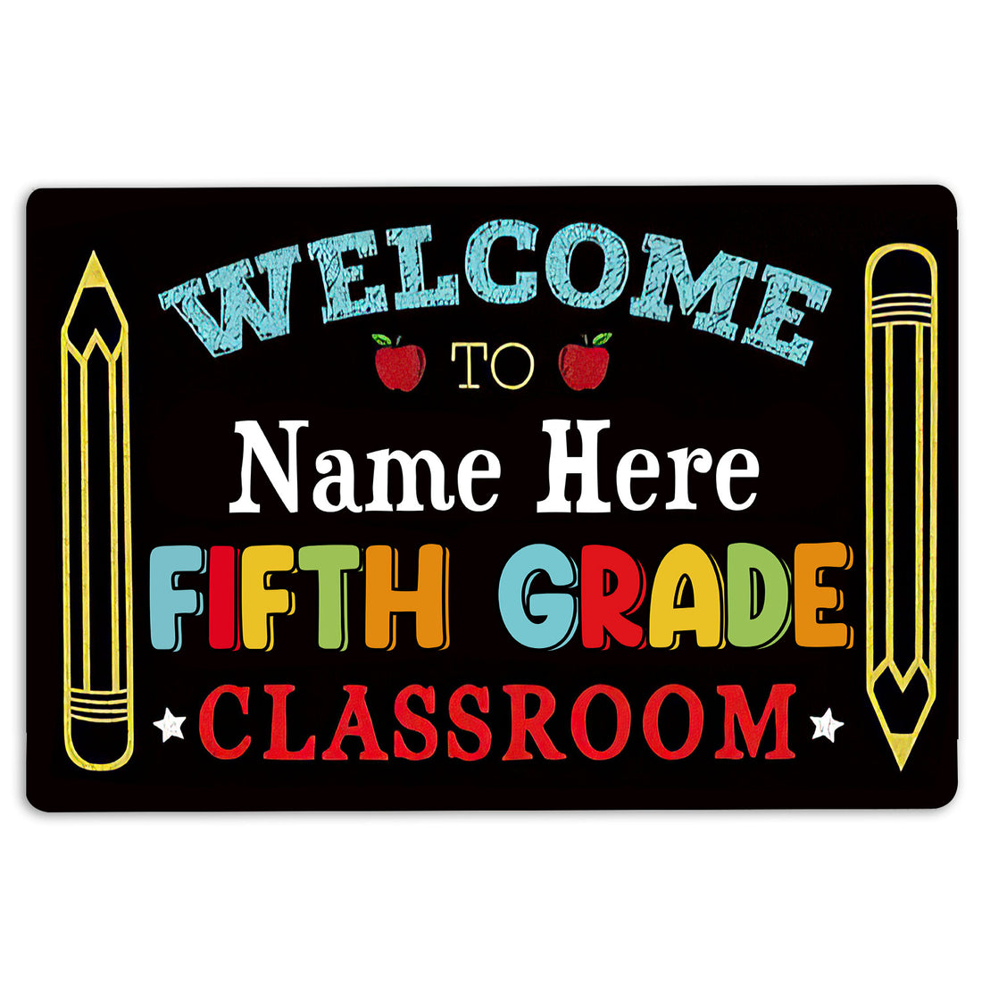 Ohaprints-Doormat-Outdoor-Indoor-Welcome-To-5Th-Grade-Classroom-Custom-Personalized-Name-Rubber-Door-Mat-532-18'' x 30''