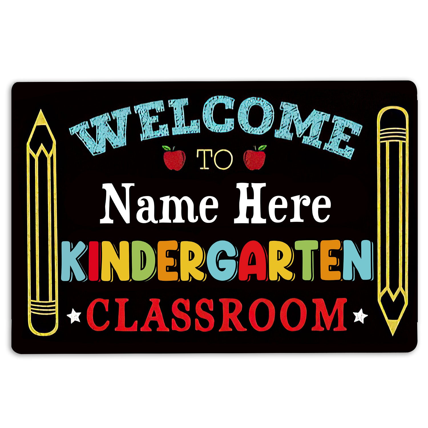 Ohaprints-Doormat-Outdoor-Indoor-Welcome-To-Kindergarten-Classroom-Custom-Personalized-Name-Rubber-Door-Mat-533-18'' x 30''