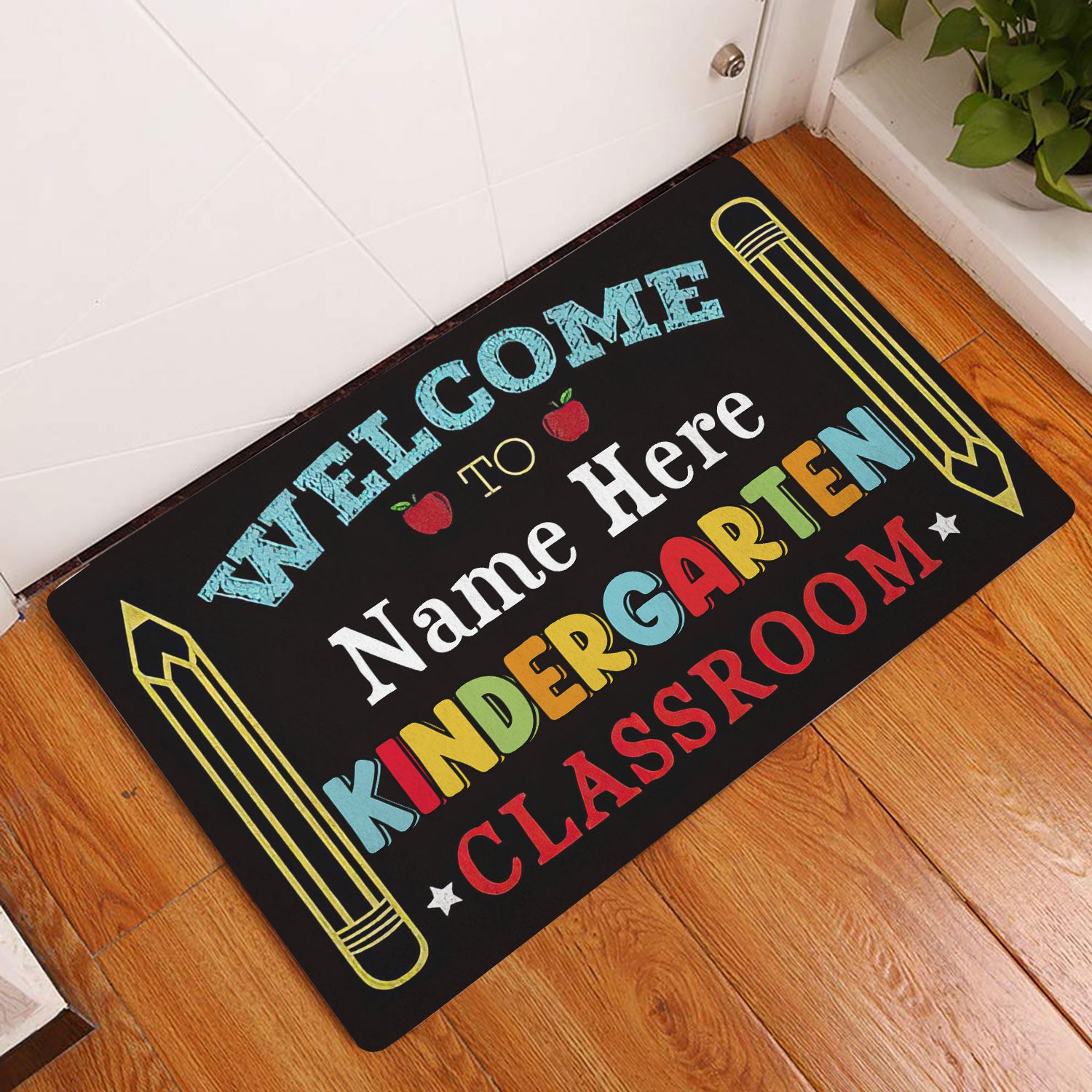 Ohaprints-Doormat-Outdoor-Indoor-Welcome-To-Kindergarten-Classroom-Custom-Personalized-Name-Rubber-Door-Mat-533-