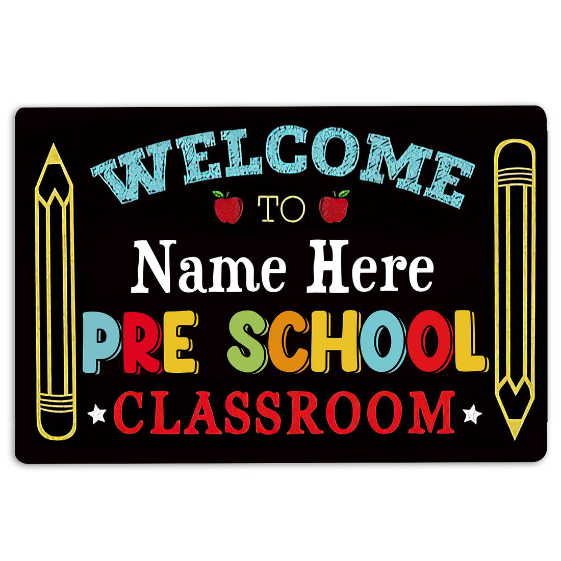 Ohaprints-Doormat-Outdoor-Indoor-Welcome-To-Pre-School-Classroom-Custom-Personalized-Name-Rubber-Door-Mat-534-18'' x 30''