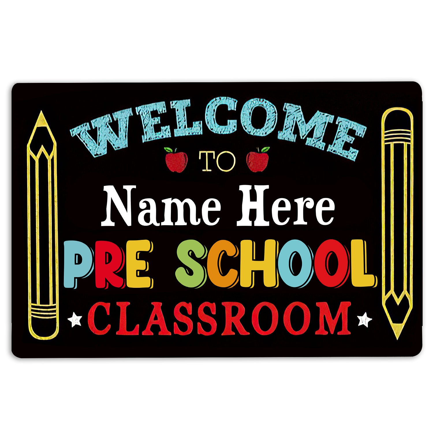 Ohaprints-Doormat-Outdoor-Indoor-Welcome-To-Pre-School-Classroom-Custom-Personalized-Name-Rubber-Door-Mat-534-18'' x 30''