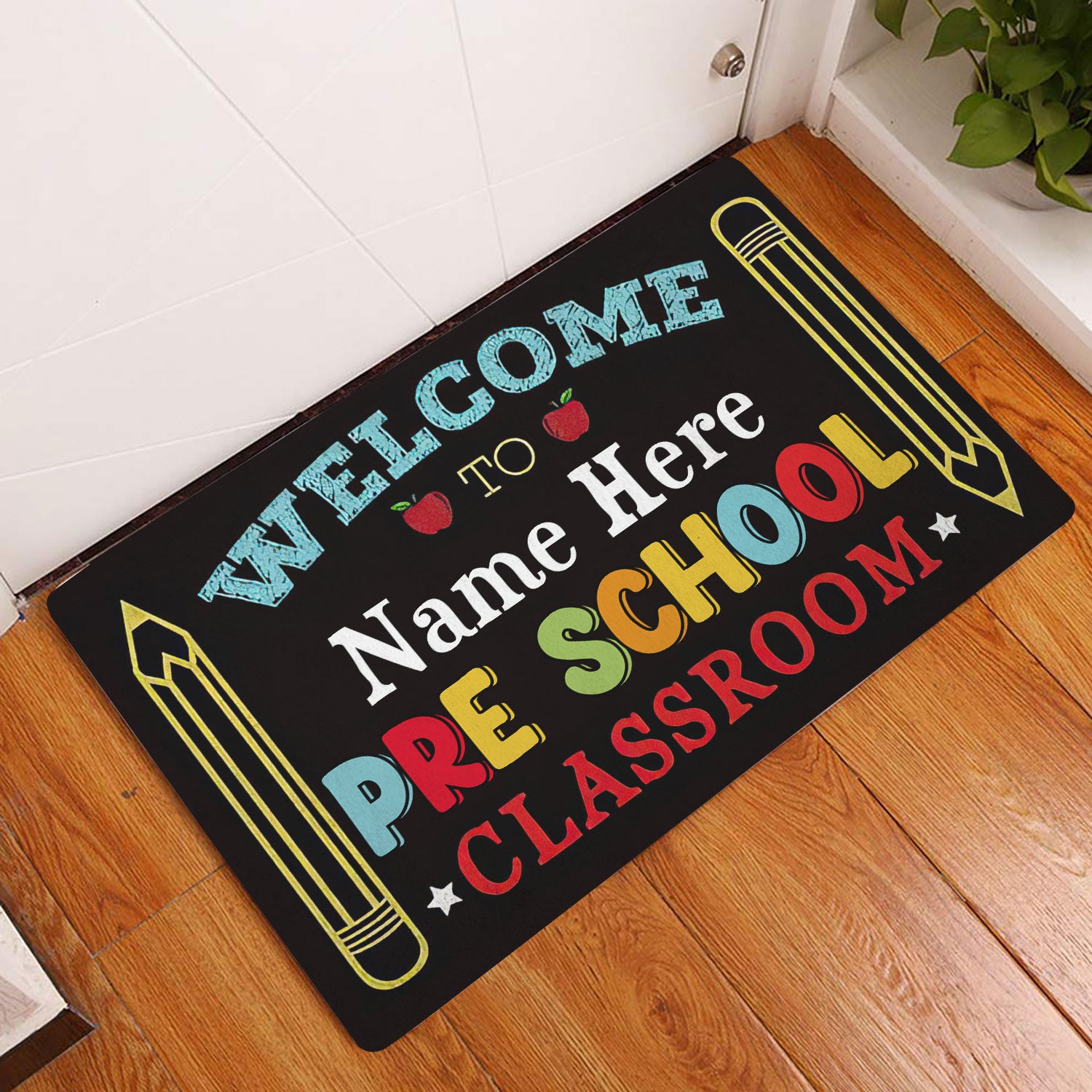 Ohaprints-Doormat-Outdoor-Indoor-Welcome-To-Pre-School-Classroom-Custom-Personalized-Name-Rubber-Door-Mat-534-