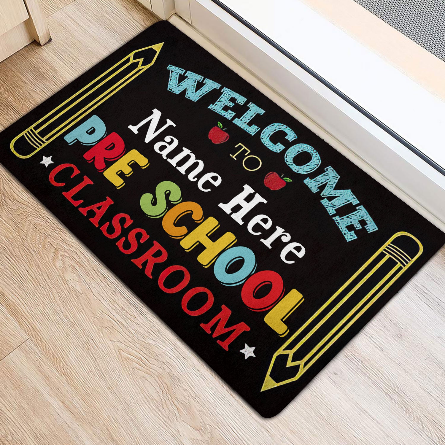 Ohaprints-Doormat-Outdoor-Indoor-Welcome-To-Pre-School-Classroom-Custom-Personalized-Name-Rubber-Door-Mat-534-