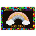 Ohaprints-Doormat-Outdoor-Indoor-You'Re-All-Welcome-Boho-Rainbow-Custom-Personalized-Name-Rubber-Door-Mat-538-18'' x 30''