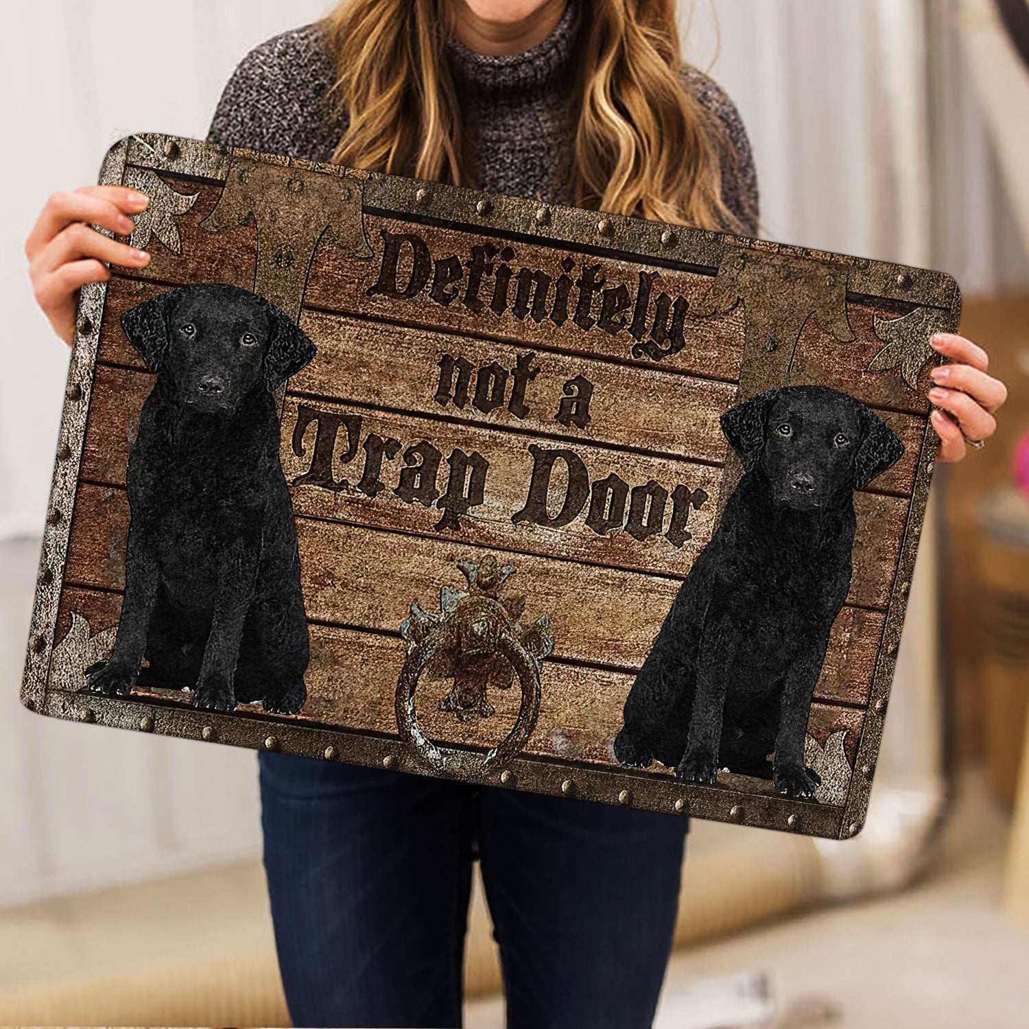 Ohaprints-Doormat-Outdoor-Indoor-Definitely-Not-A-Trap-Door-Curly-Cotaed-Retriever-Rubber-Door-Mat-1930-