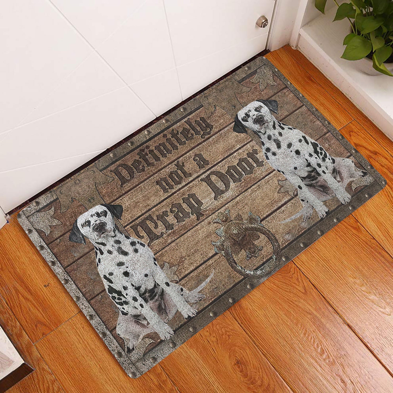 Ohaprints-Doormat-Outdoor-Indoor-Definitely-Not-A-Trap-Door-Dalmatian-Rubber-Door-Mat-1932-