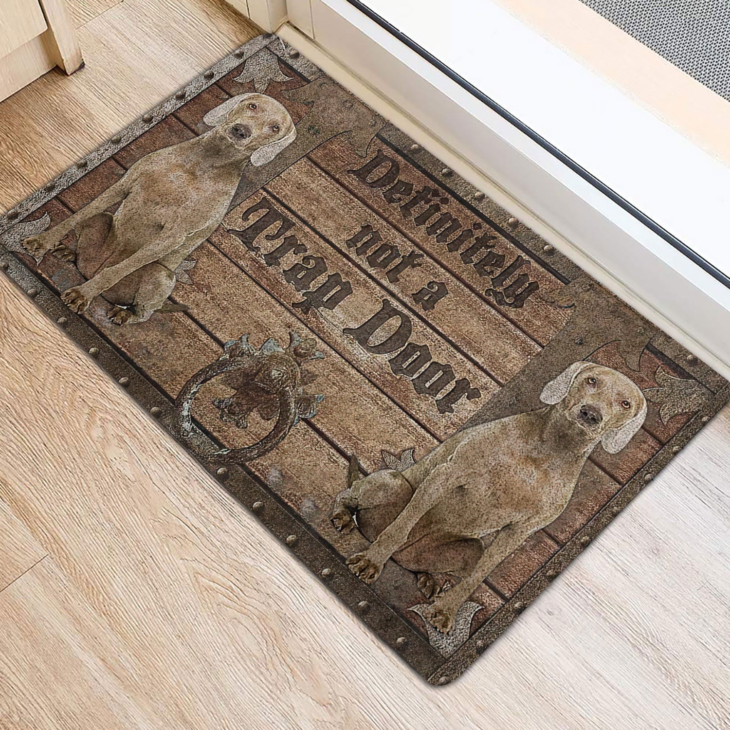 Ohaprints-Doormat-Outdoor-Indoor-Definitely-Not-A-Trap-Door-Weimaraner-Rubber-Door-Mat-1935-