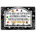 Ohaprints-Doormat-Outdoor-Indoor-Mysterious-Family-Creepy-Halloween-Custom-Personalized-Name-Rubber-Door-Mat-2018-18'' x 30''