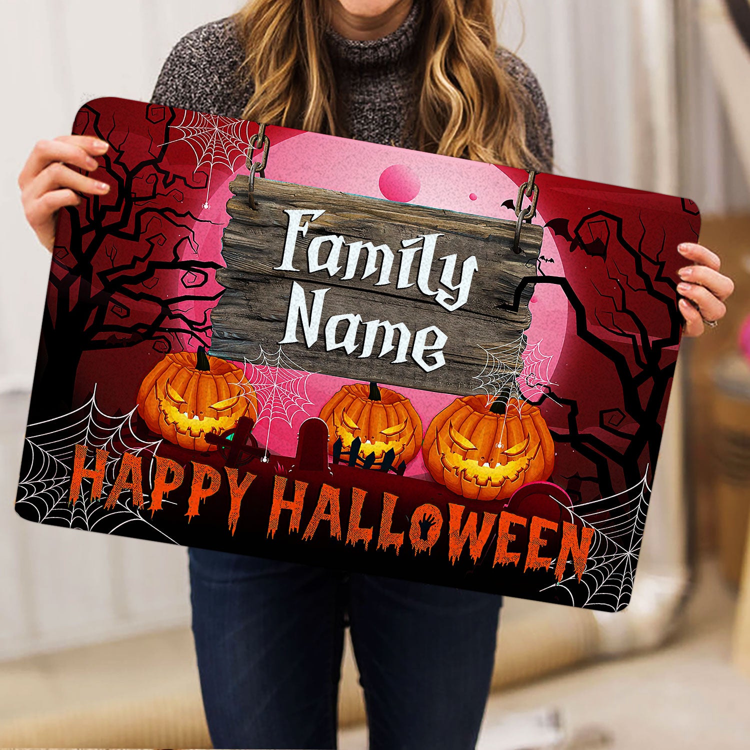 Ohaprints-Doormat-Outdoor-Indoor-Creepy-Halloween-Happy-Halloween-Family-Custom-Personalized-Name-Rubber-Door-Mat-2020-