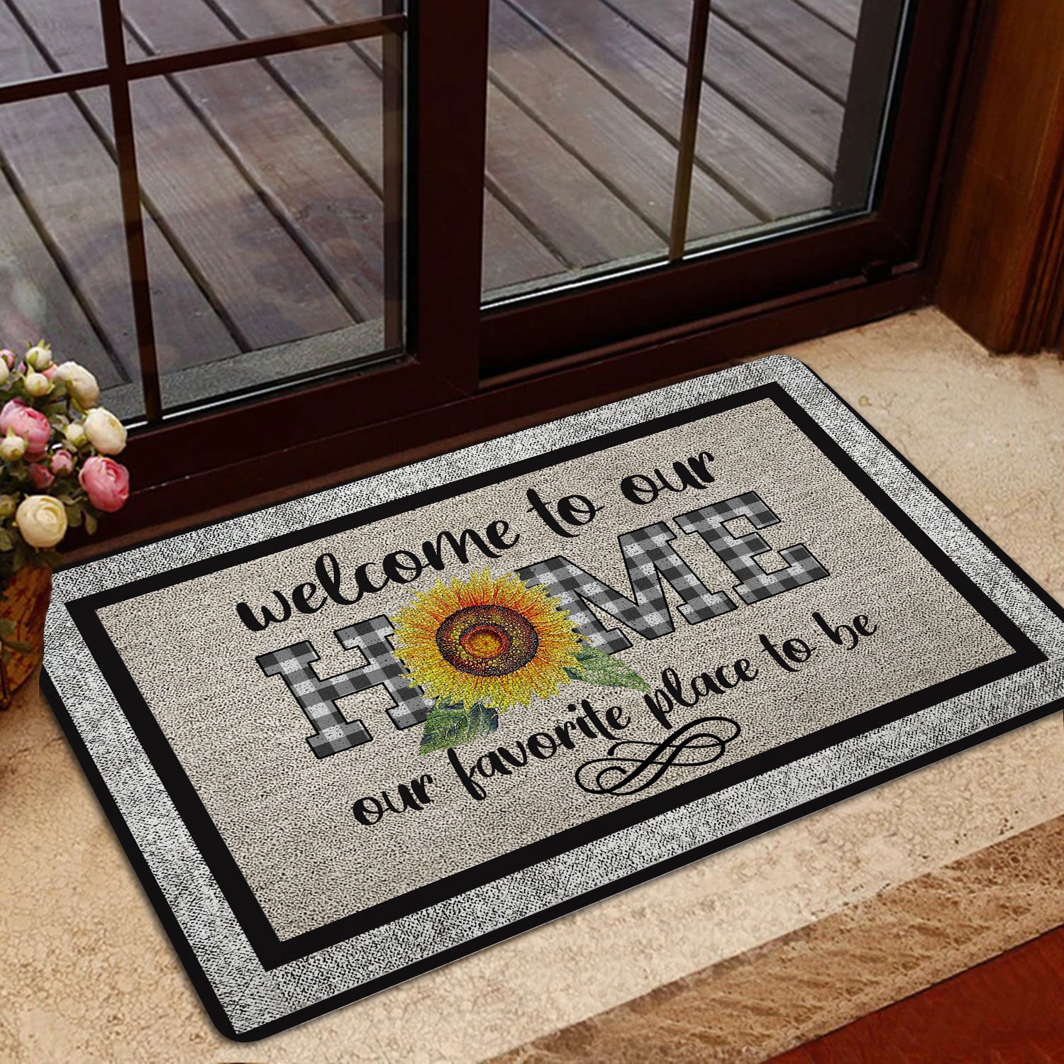 Ohaprints-Doormat-Outdoor-Indoor-Welcome-To-Our-Home-Sunflower-Housewarming-Rubber-Door-Mat-1960-
