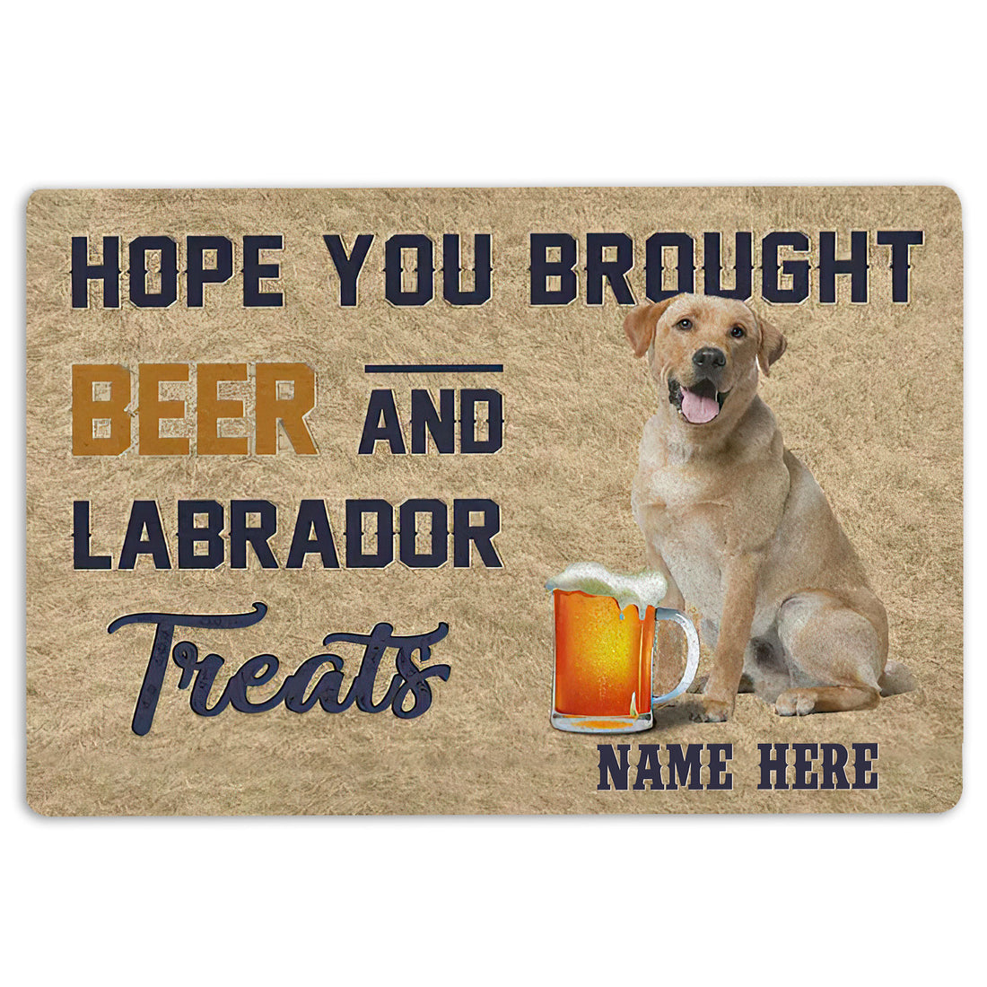 Ohaprints-Doormat-Outdoor-Indoor-Brought-Beer-And-Labrador-Treat-Custom-Personalized-Name-Rubber-Door-Mat-1971-18'' x 30''