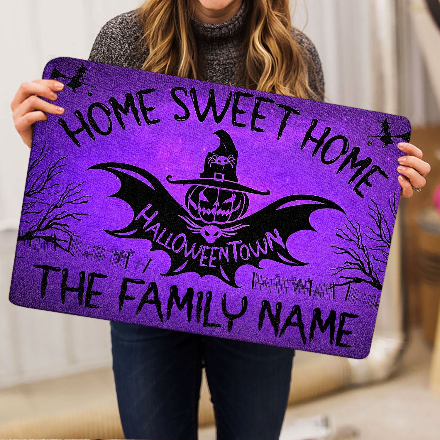 Ohaprints-Doormat-Outdoor-Indoor-Halloween-Purple-Night-Bat-Custom-Personalized-Name-Rubber-Door-Mat-9-