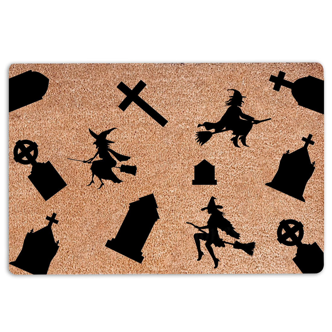 Ohaprints-Doormat-Outdoor-Indoor-Halloween-Black-Witches-Rubber-Door-Mat-22-18'' x 30''