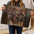 Ohaprints-Doormat-Outdoor-Indoor-Horse-Saddle-Cowboy-Cowgirl-Brown-Wood-Custom-Personalized-Name-Rubber-Door-Mat-448-