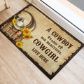 Ohaprints-Doormat-Outdoor-Indoor-Western-Cowboy-Cowgirl-Boots-Couple-Sunflower-Vinatge-Brown-Gift-Rubber-Door-Mat-383-