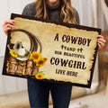 Ohaprints-Doormat-Outdoor-Indoor-Western-Cowboy-Cowgirl-Boots-Couple-Sunflower-Vinatge-Brown-Gift-Rubber-Door-Mat-383-