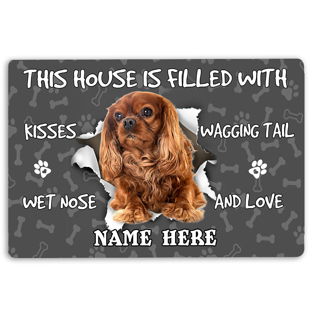 Ohaprints-Doormat-Outdoor-Indoor-Cavalier-King-Charles-Spaniel-Dog-Lover-Custom-Personalized-Name-Rubber-Door-Mat-1385-18'' x 30''